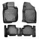 CAR RUBBER FLOOR MATS BLACK 3D TOYOTA RAV 4 III (2006-2012) RIZLINE