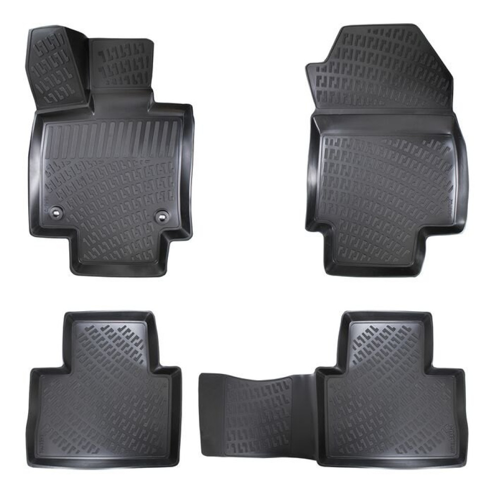 CAR RUBBER FLOOR MATS BLACK 3D TOYOTA RAV4 Automat. (2019-...) RIZLINE