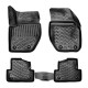 CAR RUBBER FLOOR MATS BLACK 3D VOLVO V40 II (2012-2019) RIZLINE