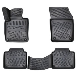 CAR RUBBER FLOOR MATS BLACK 3D VOLVO V90 (2016-...) RIZLINE        