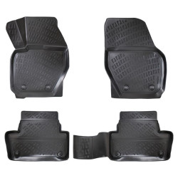 CAR RUBBER FLOOR MATS BLACK 3D VOLVO XC60 (2008-2017) RIZLINE