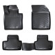 CAR RUBBER FLOOR MATS BLACK 3D MITSUBISHI OUTLANDER II (2006-2012) RIZLINE