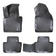 CAR RUBBER FLOOR MATS BLACK 3D VOLVO XC90 II (2015-...) RIZLINE