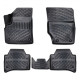 CAR RUBBER FLOOR MATS BLACK 3D VW TOUAREG Facelift (2007-2010) RIZLINE