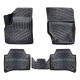 CAR RUBBER FLOOR MATS BLACK 3D VOLKSWAGEN TOUAREG I (2002-2006) RIZLINE