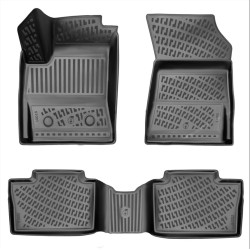 CAR RUBBER FLOOR MATS BLACK 3D RENAULT AUSTRAL E-TECH FULL HYBRID (2023-...) RIZLINE