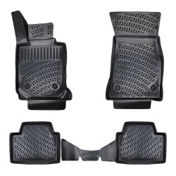 CAR RUBBER FLOOR MATS BLACK 3D BMW 4 Serie Gran Coupe G26 (2021-...) RIZLINE