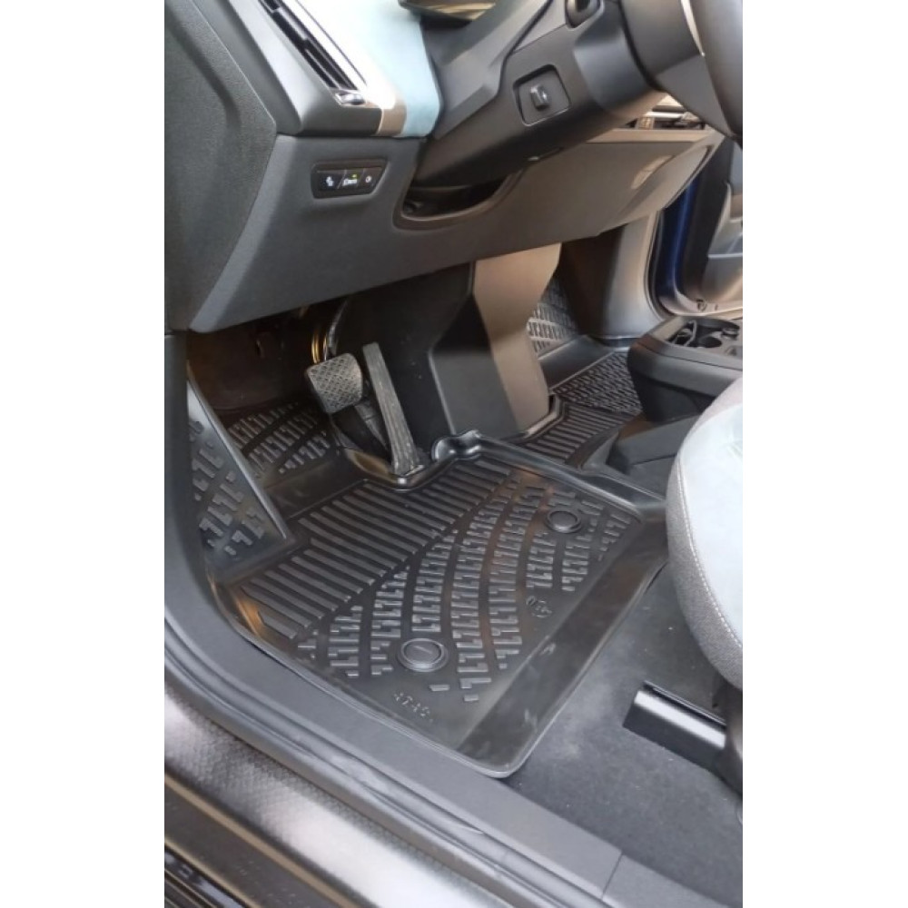 CAR RUBBER FLOOR MATS BLACK 3D BMW iX (2021-...) RIZLINE