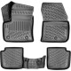 CAR RUBBER FLOOR MATS BLACK 3D CITROEN e-C4X (2023-...) RIZLINE