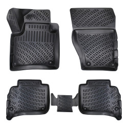 CAR RUBBER FLOOR MATS BLACK 3D PORSCHE CAYENNE III (2018-...) RIZLINE