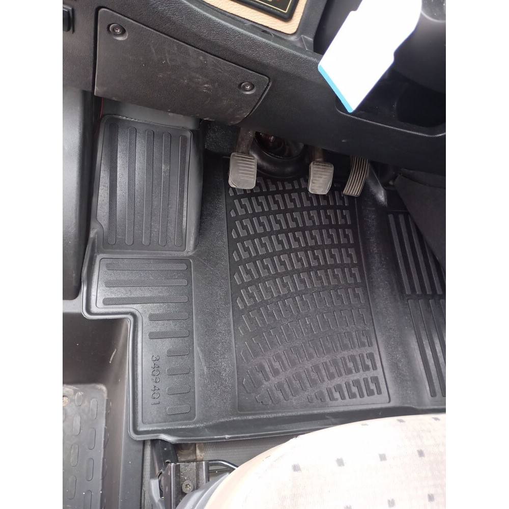 CAR RUBBER FLOOR MATS BLACK 3D CITROEN JUMPER (2006-...) RIZLINE