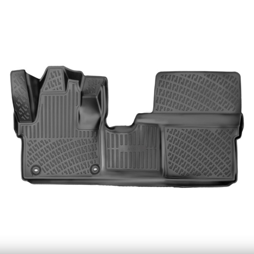 CAR RUBBER FLOOR MATS BLACK 3D CITROEN SPACETOURER (2016-...) RIZLINE