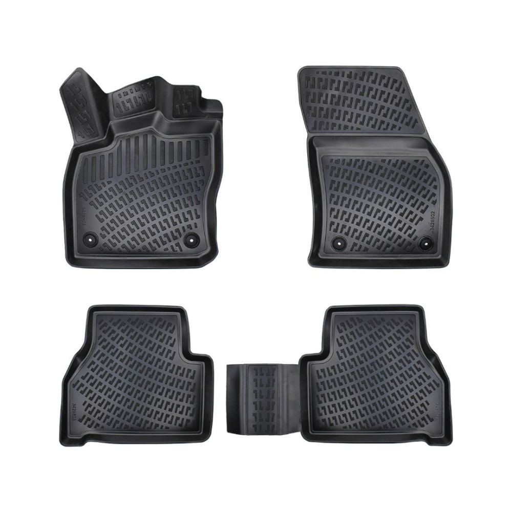 CAR RUBBER FLOOR MATS BLACK 3D FORD TRANSIT/Tourneo Connect II (2023-...) RIZLINE