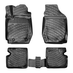 CAR RUBBER FLOOR MATS BLACK 3D  TOYOTA COROLLA (2001-2007) RIZLINE