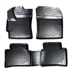 CAR RUBBER FLOOR MATS BLACK 3D TOYOTA COROLLA CROSS (2022-...) RIZLINE