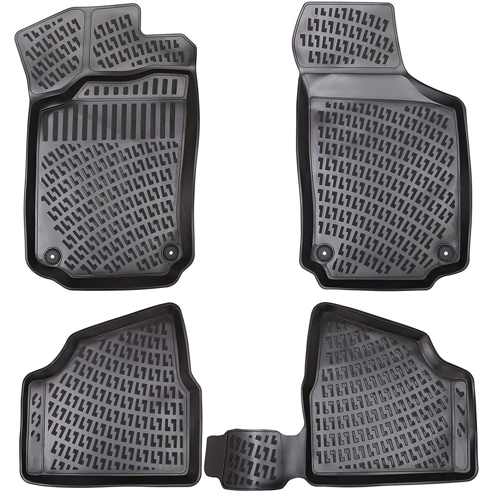CAR RUBBER FLOOR MATS BLACK 3D OPEL CORSA C (2000-2006) RIZLINE