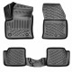 CAR RUBBER FLOOR MATS BLACK 3D OPEL CORSA F electric (2020-...) RIZLINE