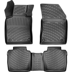 CAR RUBBER FLOOR MATS BLACK 3D CITROEN DS9 (2020-...) RIZLINE