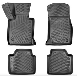CAR RUBBER FLOOR MATS BLACK 3D BMW 3 E90/E91 (2005-2012) RIZLINE
