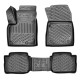CAR RUBBER FLOOR MATS BLACK 3D NISSAN QASHQAI E-POWER (2022-...) RIZLINE