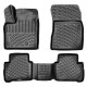 CAR RUBBER FLOOR MATS BLACK 3D MB EQB (2021-...) RIZLINE