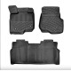 CAR RUBBER FLOOR MATS BLACK 3D FORD F-150 SuperCrew (Crew Cab) (2021-...) RIZLINE