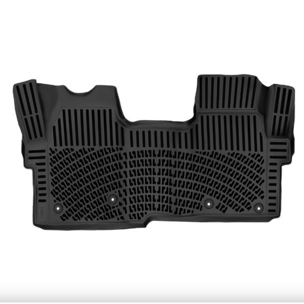 CAR RUBBER FLOOR MATS BLACK 3D FORD TRANSIT CUSTOM Automatic Gear (3S.) (2024-...) RIZLINE