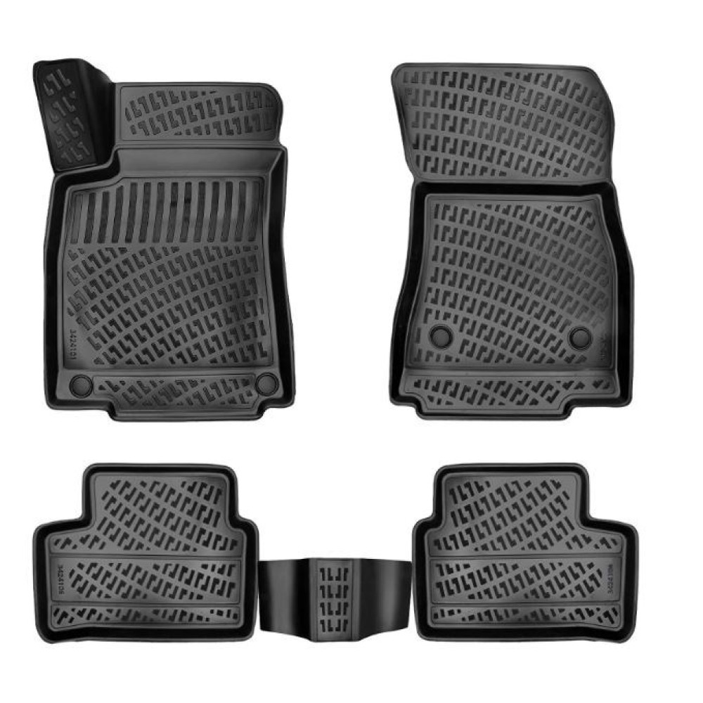 CAR RUBBER FLOOR MATS BLACK 3D MB GLA-class II (2020-...) RIZLINE