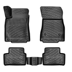 CAR RUBBER FLOOR MATS BLACK 3D MB GLA-class II (2020-...) RIZLINE