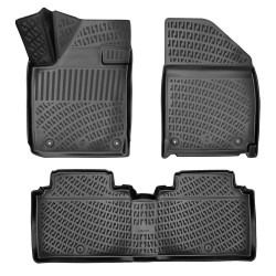 CAR RUBBER FLOOR MATS BLACK 3D HYUNDAI IONIQ 6 (2022-...) RIZLINE