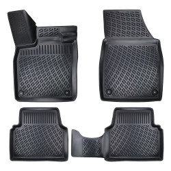 CAR RUBBER FLOOR MATS BLACK 3D SKODA ENYAQ (2022-...) RIZLINE
