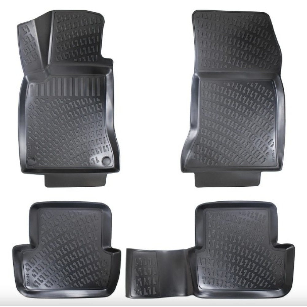 CAR RUBBER FLOOR MATS BLACK 3D INFINITI (2015-2019) RIZLINE