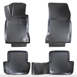 CAR RUBBER FLOOR MATS BLACK 3D INFINITI (2015-2019) RIZLINE