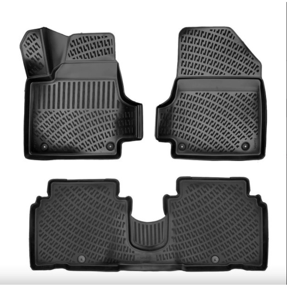 CAR RUBBER FLOOR MATS BLACK 3D HYUNDAI IONIQ 5 (2021-...) RIZLINE