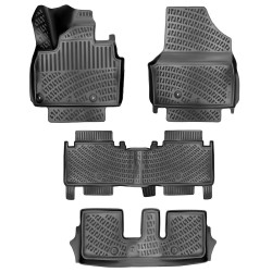 ALFOMBRILLAS DE GOMA PARA COCHE NEGRAS 3D KIA EV9 (7s.)(2024-...) RIZLINE