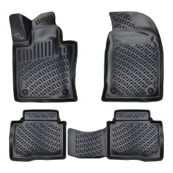 CAR RUBBER FLOOR MATS BLACK 3D SSANGYONG KORANDO (2019-...) RIZLINE