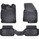 CAR RUBBER FLOOR MATS BLACK 3D DACIA LOGAN III (2021-...) RIZLINE