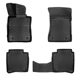 CAR RUBBER FLOOR MATS BLACK 3D MB S-Class W221 Long (2006-2013) RIZLINE