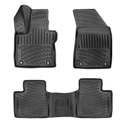 CAR RUBBER FLOOR MATS BLACK 3D MG HS PHEV (2024-...) RIZLINE