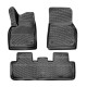 CAR RUBBER FLOOR MATS BLACK 3D TESLA MODEL Y (2020-...) RIZLINE