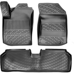 CAR RUBBER FLOOR MATS BLACK 3D KIA E-NIRO II (2023-...) RIZLINE