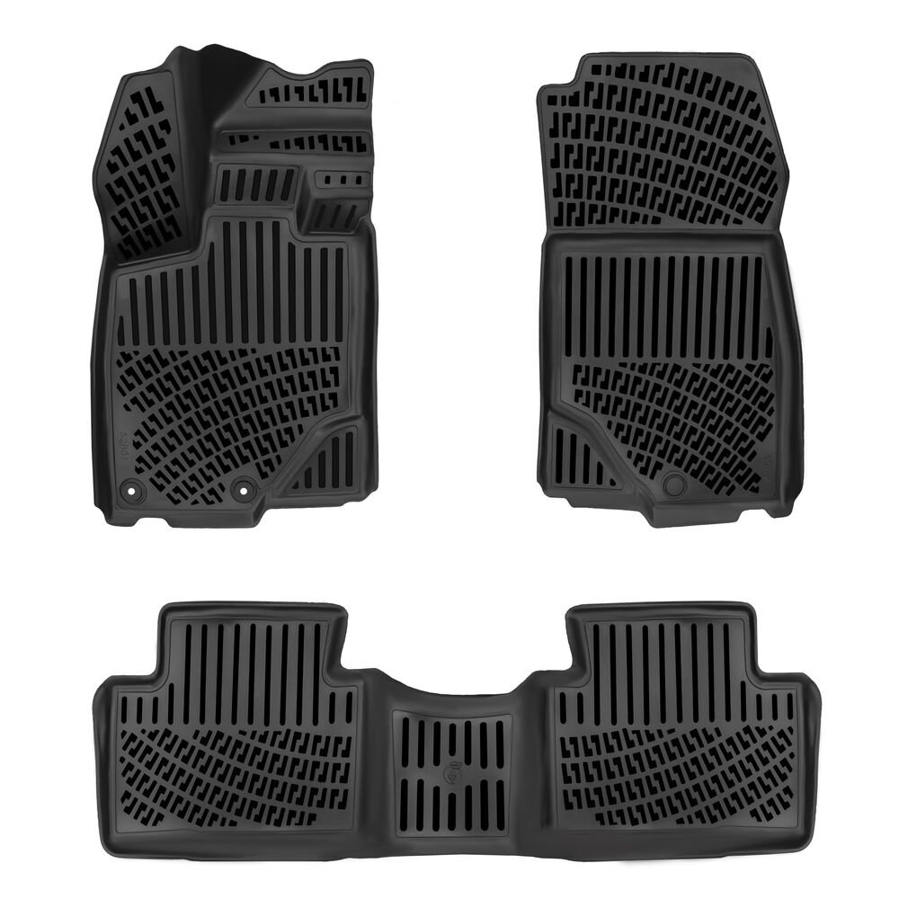 CAR RUBBER FLOOR MATS BLACK 3D 5008 III Electric (2024-...) RIZLINE