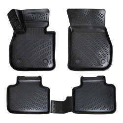 CAR RUBBER FLOOR MATS BLACK 3D BMW 2 Coupe F22 (2014-2019) RIZLINE