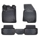 CAR RUBBER FLOOR MATS BLACK 3D DACIA SANDERO Comfort Trim (2020-...) RIZLINE