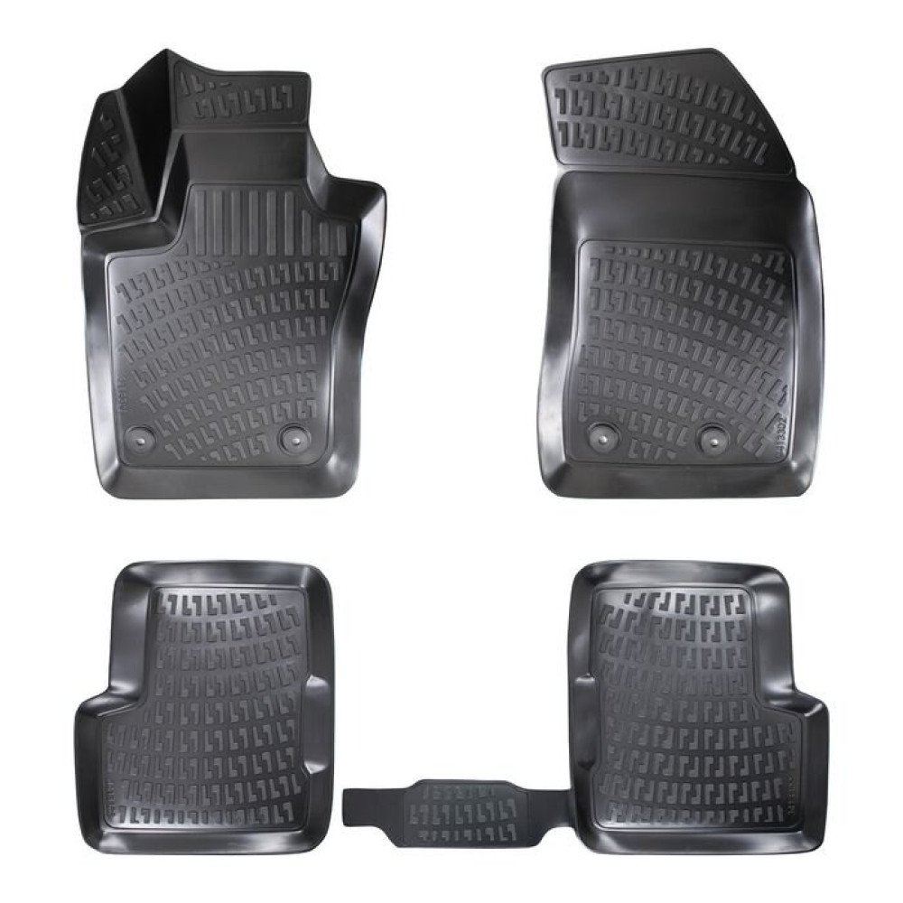 CAR RUBBER FLOOR MATS BLACK 3D JEEP RENEGADE (2014-...) RIZLINE