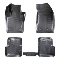 CAR RUBBER FLOOR MATS BLACK 3D JEEP RENEGADE (2014-...) RIZLINE