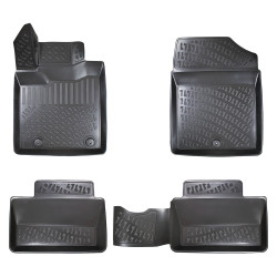 ALFOMBRILLAS DE GOMA NEGRAS 3D PARA KIA PICANTO (2011-2017) RIZLINE