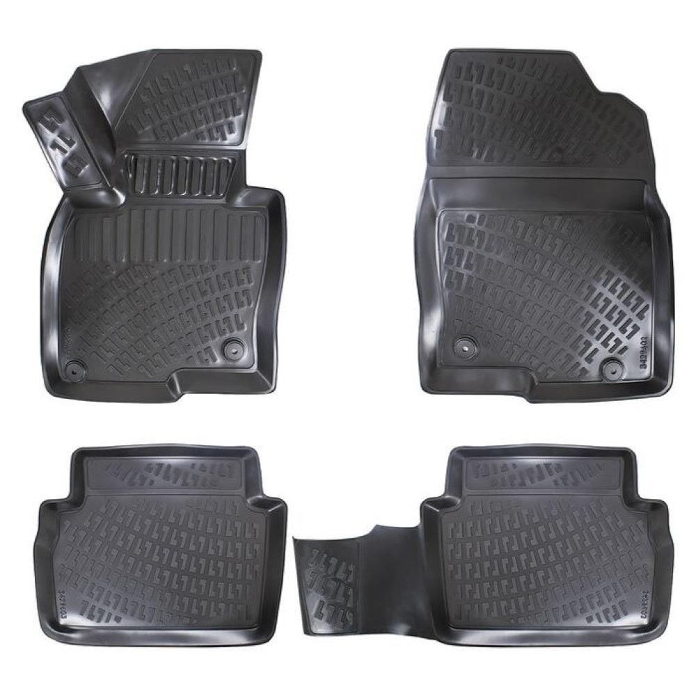 CAR RUBBER FLOOR MATS BLACK 3D Mazda CX-5 (2012-2017) RIZLINE