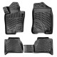 CAR RUBBER FLOOR MATS BLACK 3D HYUNDAI SANTA FE I (2000-2006) RIZLINE