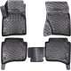 CAR RUBBER FLOOR MATS BLACK 3D  VOLKSWAGEN TOUAREG II (2010-2018)  RIZLINE